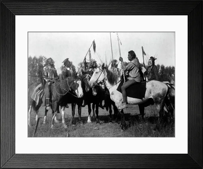 Framed Print : Council of War, c1908. Creator: Edward Sheriff Curtis Framed Print : Council of War, c1908. Creator: Edward Sheriff Curtis