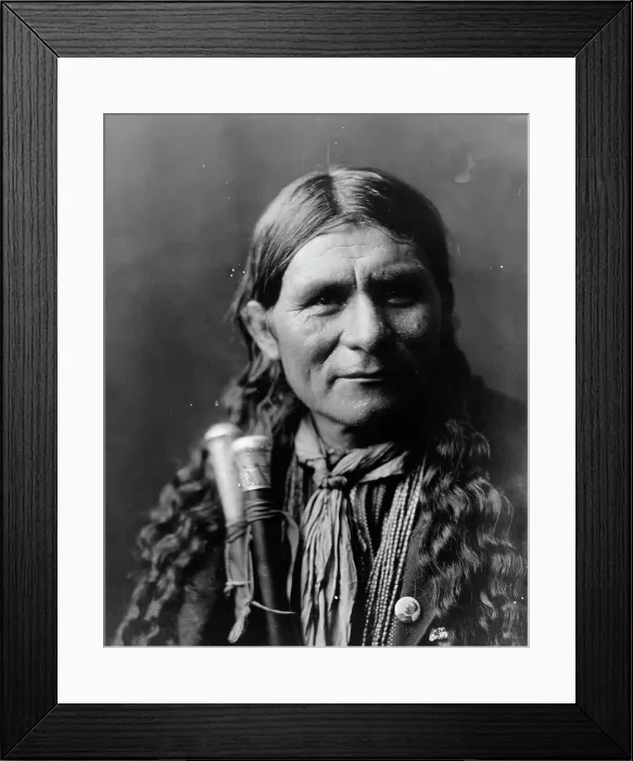 Framed Print : A Santa Clara man (Frost Moving), c1905. Creator: Edward Sheriff Curtis Framed Print : A Santa Clara man (Frost Moving), c1905. Creator: Edward Sheriff Curtis