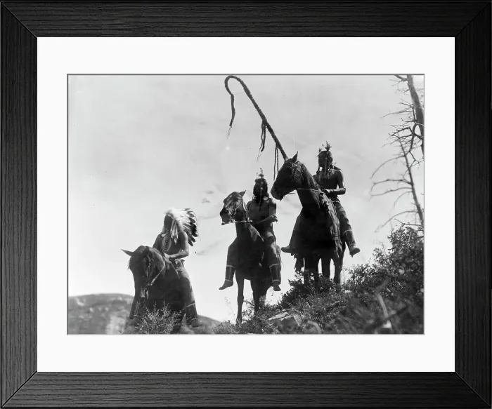 Framed Print : Apsaroke War Group, c1905. Creator: Edward Sheriff Curtis Framed Print : Apsaroke War Group, c1905. Creator: Edward Sheriff Curtis