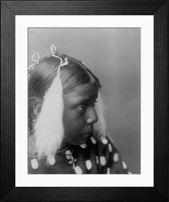 Framed Print : Red Cloud's granddaughter, c1907. Creator: Edward Sheriff Curtis