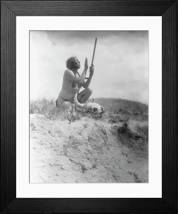 Framed Print : Prayer to the Great Mystery, (Slow Bull), c1907. Creator: Edward Sheriff Curtis Framed Print : Prayer to the Great Mystery, (Slow Bull), c1907. Creator: Edward Sheriff Curtis