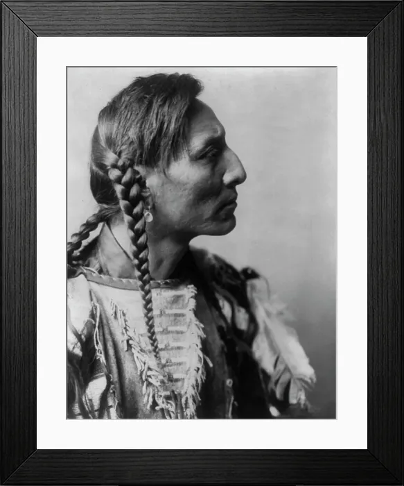 Framed Print : Spotted Bull-Mandan, c1908. Creator: Edward Sheriff Curtis Framed Print : Spotted Bull-Mandan, c1908. Creator: Edward Sheriff Curtis