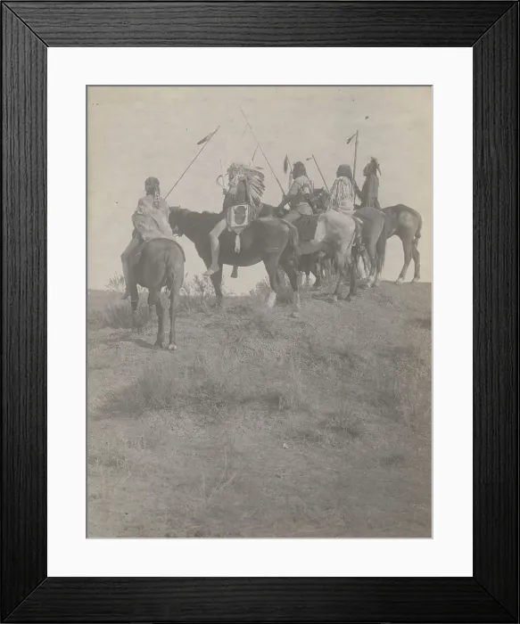 Framed Print : Overlooking the Little Horn, 1908. Creator: Edward Sheriff Curtis Framed Print : Overlooking the Little Horn, 1908. Creator: Edward Sheriff Curtis