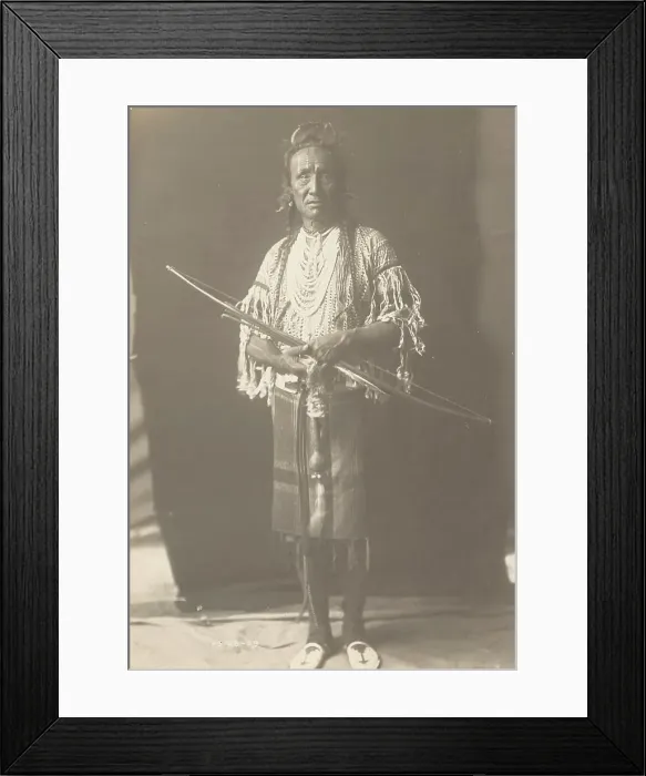 Framed Print : Crow chief, 1910. Creator: Edward Sheriff Curtis Framed Print : Crow chief, 1910. Creator: Edward Sheriff Curtis
