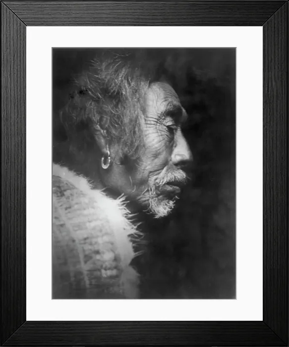 Framed Print : Yakotlus-Quatsino (Profile), c1914. Creator: Edward Sheriff Curtis Framed Print : Yakotlus-Quatsino (Profile), c1914. Creator: Edward Sheriff Curtis