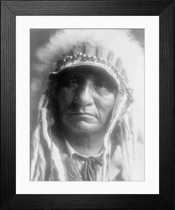 Framed Print : Red Hawk (Che-tan Luta)-Oglala, c1907. Creator: Edward Sheriff Curtis Framed Print : Red Hawk (Che-tan Luta)-Oglala, c1907. Creator: Edward Sheriff Curtis
