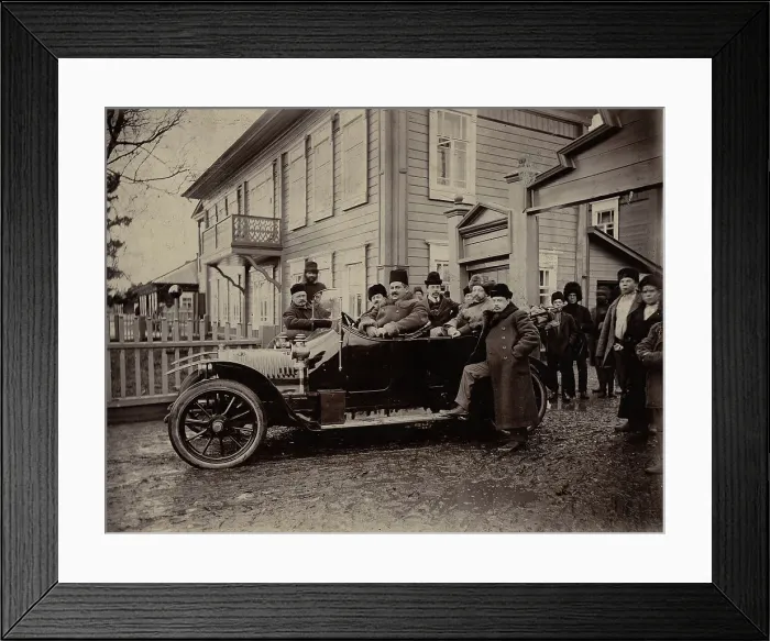 Framed Print : A car at the office of the Znamensky glass factory, 1880-1917. Creator: IA Driakhlov Framed Print : A car at the office of the Znamensky glass factory, 1880-1917. Creator: IA Driakhlov