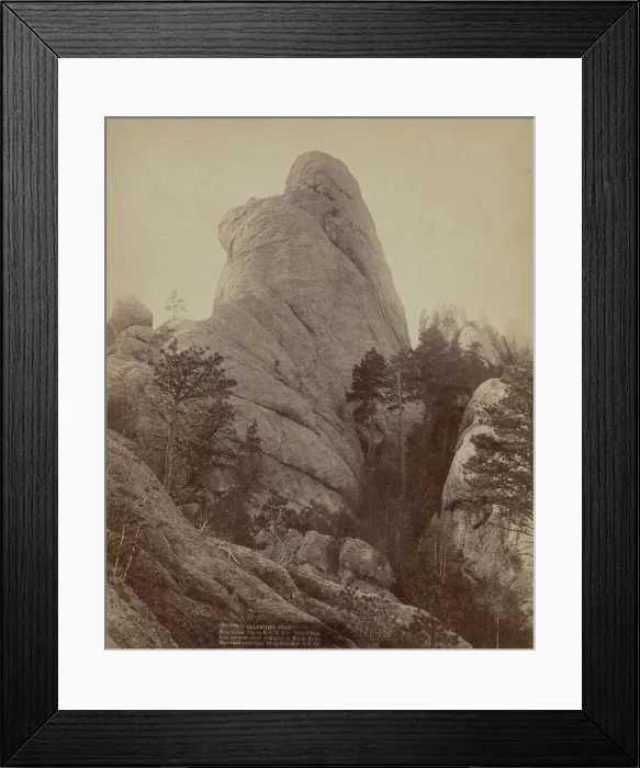 Framed Print : Calamnity [ie Calamity] Peak Near Custer City on B & M R'y Title of Peak from the most noted...1891. Creator: John C. H. Grabill. Calamnity [ie Calamity] Peak Near Custer City on B & M R'y Title of Peak from the most noted...1891