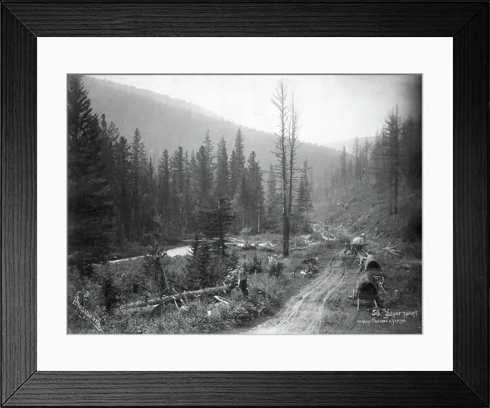 Framed Print : Udungui trade route, between Mysovaya and Ulyatui, end of 19th century. Creator: Nikolai Apollonovich Charushin Framed Print : Udungui trade route, between Mysovaya and Ulyatui, end of 19th century. Creator: Nikolai Apollonovich Charushin