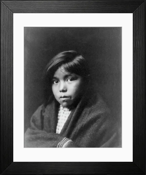 Framed Print : Navajo girl, c1904. Creator: Edward Sheriff Curtis Framed Print : Navajo girl, c1904. Creator: Edward Sheriff Curtis