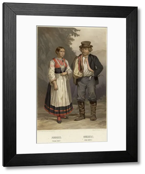 Framed Print : Finns. (Suoma-layzet), 1862. Creator: A Derzhanovskii Framed Print : Finns. (Suoma-layzet), 1862. Creator: A Derzhanovskii