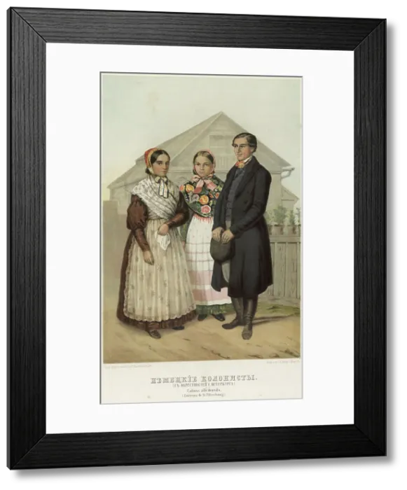 Framed Print : German colonists. (From the outskirts of St. Petersburg), 1862. Creator: A Derzhanovskii Framed Print : German colonists. (From the outskirts of St. Petersburg), 1862. Creator: A Derzhanovskii
