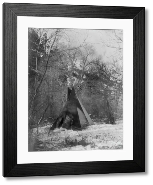 Framed Print : The winter camp. c1908. Creator: Edward Sheriff Curtis Framed Print : The winter camp. c1908. Creator: Edward Sheriff Curtis