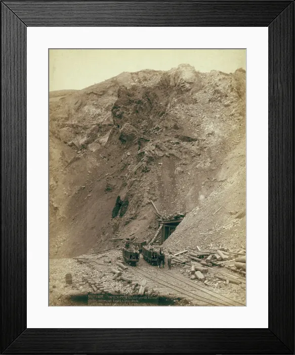 Framed Print : Open cut in the great Homestake mine, at Lead City, Dak, 1888. Creator: John C. H. Grabill Framed Print : Open cut in the great Homestake mine, at Lead City, Dak, 1888. Creator: John C. H. Grabill