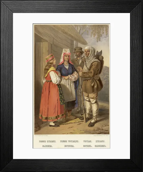 Framed Print : Zyryanka. Votyachka. Votyak. Zyryanin, 1862. Creator: Karl Fiale Framed Print : Zyryanka. Votyachka. Votyak. Zyryanin, 1862. Creator: Karl Fiale