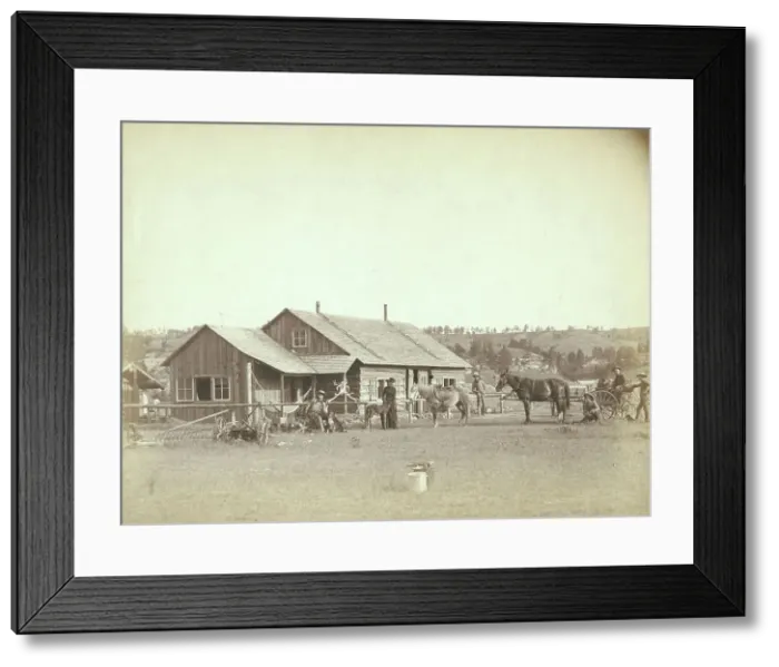 Framed Print : Western Ranch House, c1888. Creator: John C. H. Grabill