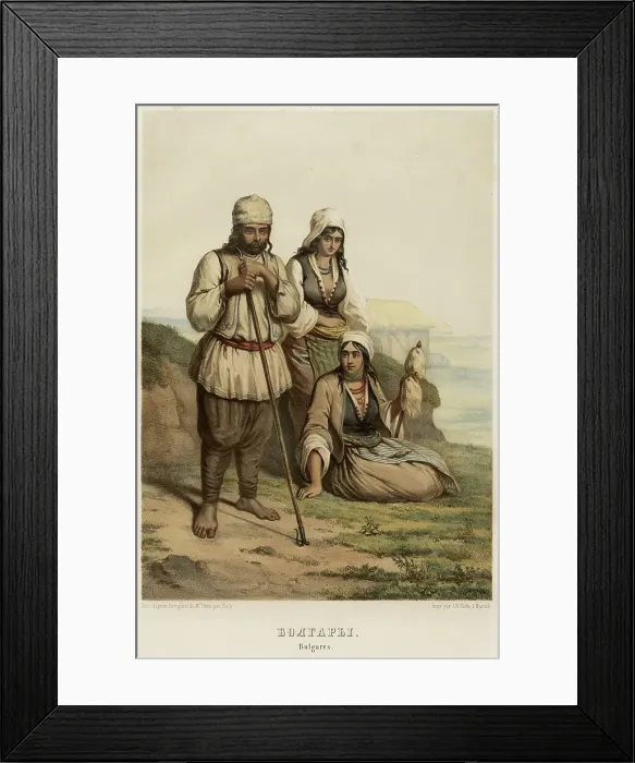 Framed Print : Bulgarians, 1862. Creator: Karl Fiale Framed Print : Bulgarians, 1862. Creator: Karl Fiale