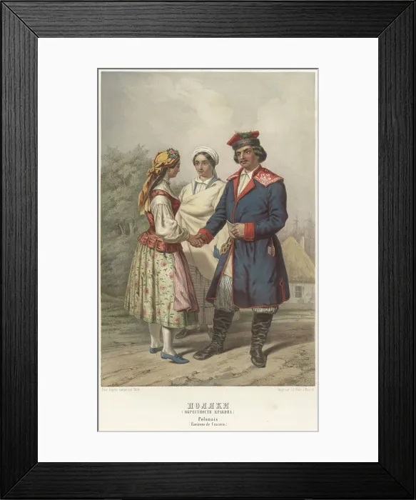 Framed Print : Poles (surroundings of Krakow), 1862. Creator: Karl Fiale Framed Print : Poles (surroundings of Krakow), 1862. Creator: Karl Fiale