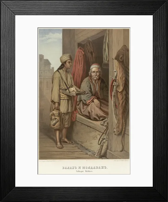 Framed Print : Wallachians and Moldovans, 1862. Creator: Karl Fiale Framed Print : Wallachians and Moldovans, 1862. Creator: Karl Fiale