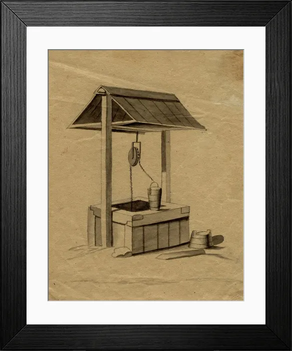 Framed Print : Well, 2nd half of 19th century. Creator: Mikhail Znamensky Framed Print : Well, 2nd half of 19th century. Creator: Mikhail Znamensky