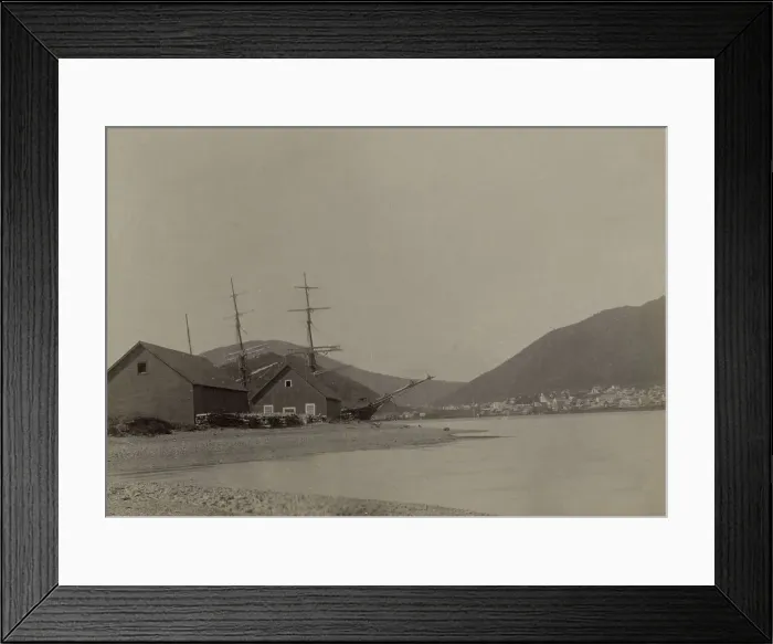 Framed Print : American Company's Warehouse on Cape Signal, 1889. Creator: Unknown Framed Print : American Company's Warehouse on Cape Signal, 1889. Creator: Unknown