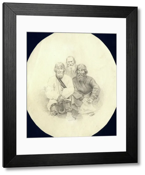 Framed Print : Peasants, 2nd half of 19th century. Creator: Mikhail Znamensky Framed Print : Peasants, 2nd half of 19th century. Creator: Mikhail Znamensky