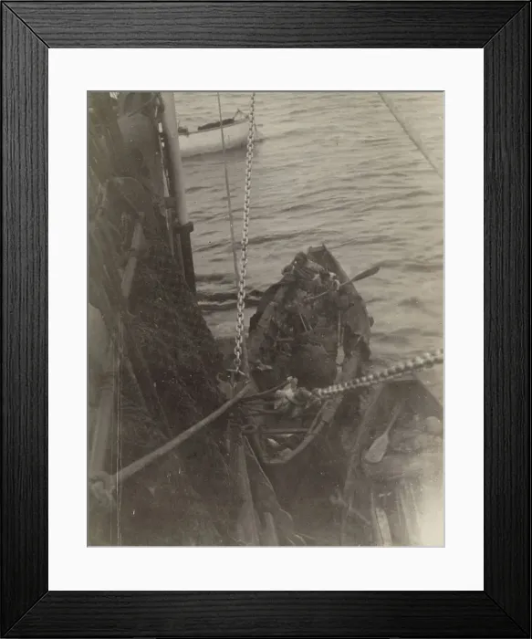 Framed Print : Chukchi Boat Alongside a Clipper Ship, 1889. Creator: Unknown Framed Print : Chukchi Boat Alongside a Clipper Ship, 1889. Creator: Unknown