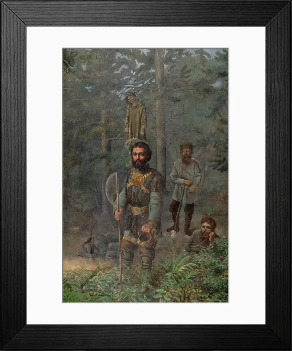 Framed Print : Ermak's punitive raid, 2nd half of 19th century. Creator: Mikhail Znamensky Framed Print : Ermak's punitive raid, 2nd half of 19th century. Creator: Mikhail Znamensky