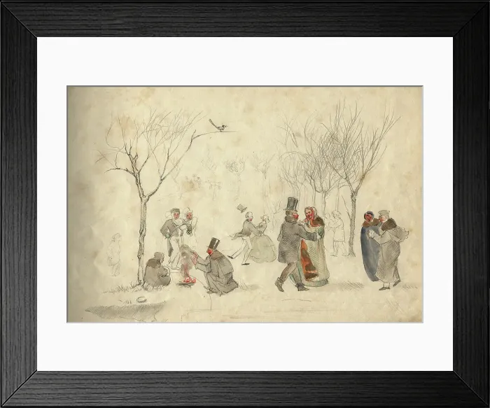 Framed Print : May Day - The fifth page of the album from the collection of I.S. Abramova, 1858. Creator: Mikhail Znamensky Framed Print : May Day - The fifth page of the album from the collection of I.S. Abramova, 1858. Creator: Mikhail Znamensky