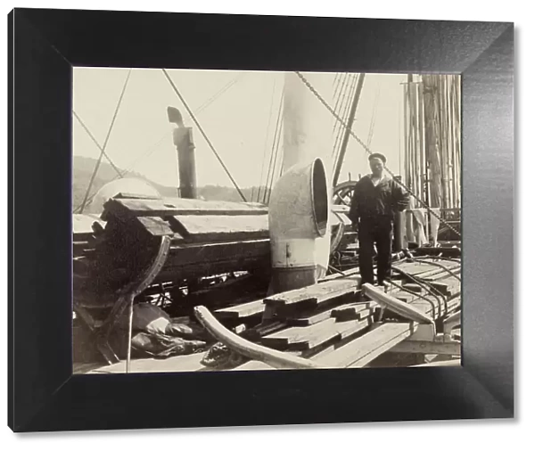 Lumber for the Anadyr Expedition on the Booms Deck, 1889. Creator: Unknown