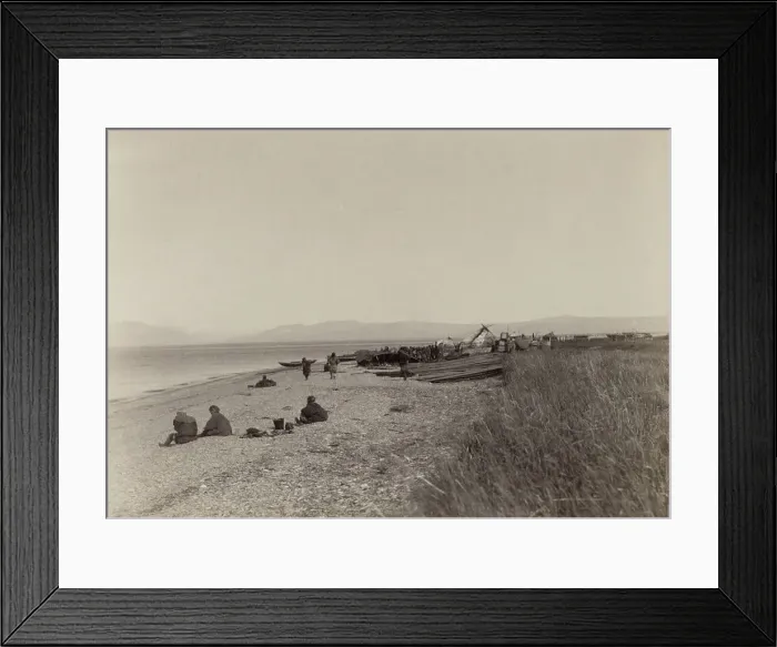 Framed Print : The First Day of Unloading Construction Material at Cape Aleksandr, 1889. Creator: Unknown Framed Print : The First Day of Unloading Construction Material at Cape Aleksandr, 1889. Creator: Unknown