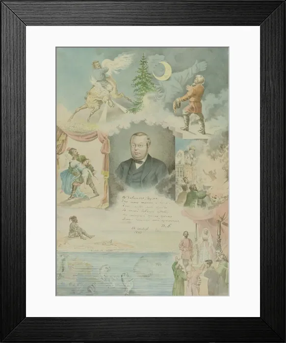 Framed Print : Portrait of P.P. Ershov, 1862. Creator: Mikhail Znamensky