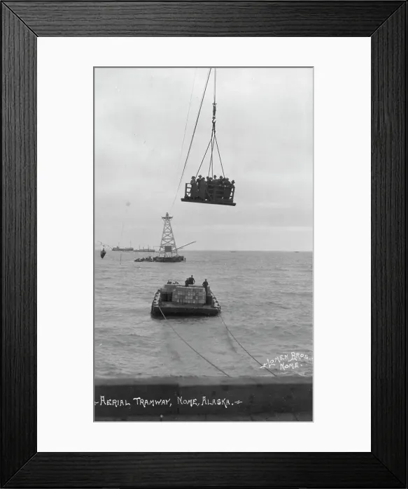 Framed Print : Aerial tramway, between c1900 and c1930. Creator: Lomen Brothers