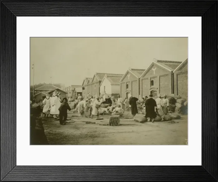 Framed Print : Russian wheat warehouse, Chemulpo, c1904. Creator: Robert Lee Dunn Framed Print : Russian wheat warehouse, Chemulpo, c1904. Creator: Robert Lee Dunn