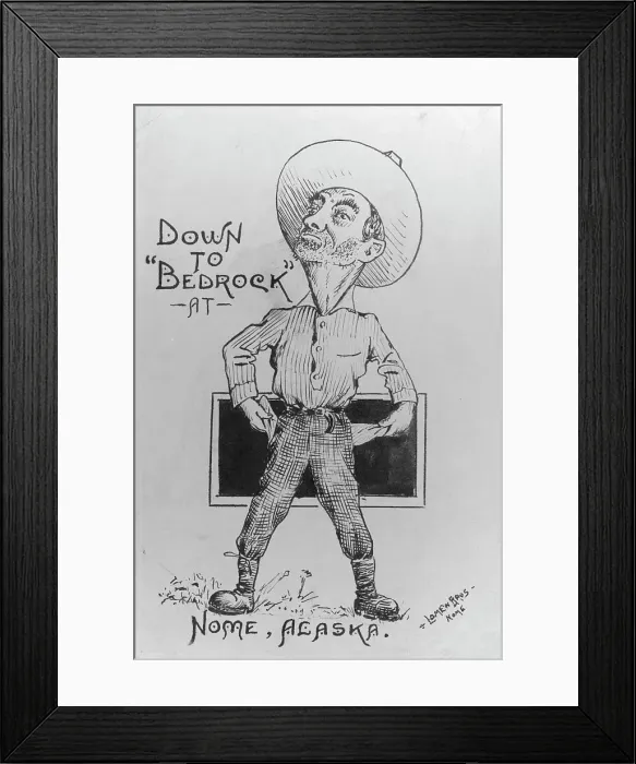 Framed Print : Cartoon of man with empty pockets, between c1900 and c1930. Creator: Lomen Brothers Framed Print : Cartoon of man with empty pockets, between c1900 and c1930. Creator: Lomen Brothers