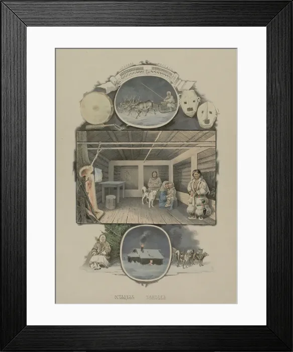 Framed Print : Khant winter quarters, 1862-1887. Creator: Mikhail Znamensky Framed Print : Khant winter quarters, 1862-1887. Creator: Mikhail Znamensky