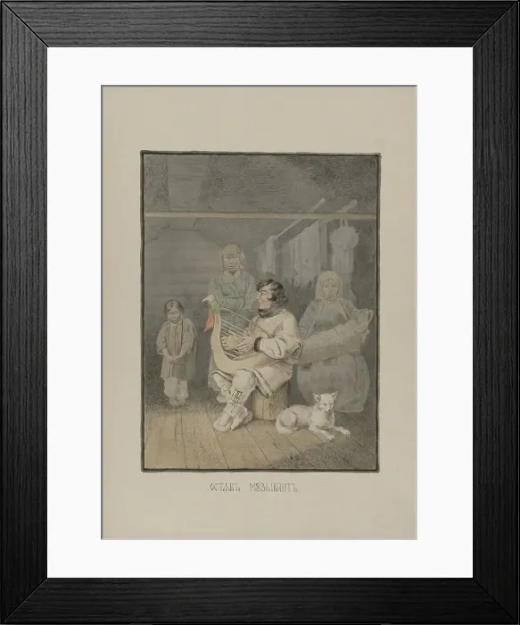 Framed Print : Khant musician, 1862-1887. Creator: Mikhail Znamensky Framed Print : Khant musician, 1862-1887. Creator: Mikhail Znamensky