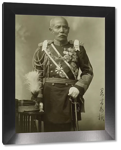 General Baron T. Kuroki, three-quarter length portrait, in uniform, facing front graphic  / , c1907. Creator: Maruki Riyo