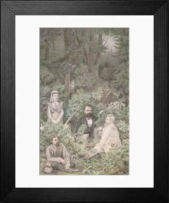 Framed Print : Group portrait of Tobolians with the author on Isker. The fifth page of the album... 1880. Creator: Mikhail Znamensky. Group portrait of Tobolians with the author on Isker. The fifth page of the album... 1880. Creator: Mikhail Znamensky Framed Print : Group portrait of Tobolians with the author on Isker. The fifth page of the album... 1880. Creator: Mikhail Znamensky. Group portrait of Tobolians with the author on Isker. The fifth page of the album... 1880. Creator: Mikhail Znamensky