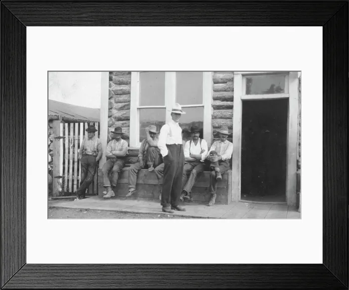 Framed Print : Men resting, between c1900 and 1916. Creator: Unknown Framed Print : Men resting, between c1900 and 1916. Creator: Unknown