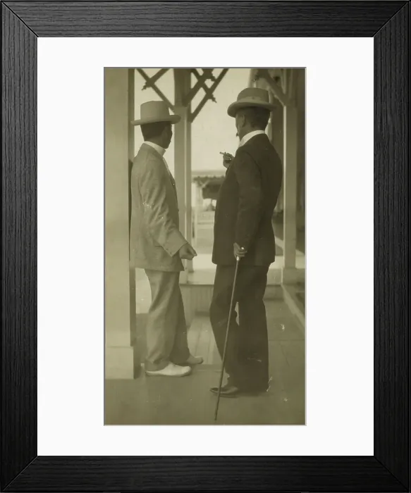 Framed Print : Lieut. Com. Takeshita and Mr. Sato, 1905. Creator: Unknown Framed Print : Lieut. Com. Takeshita and Mr. Sato, 1905. Creator: Unknown