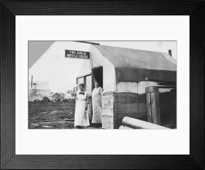 Framed Print : Two Girls Waffle House, between c1900 and 1916. Creator: Unknown Framed Print : Two Girls Waffle House, between c1900 and 1916. Creator: Unknown