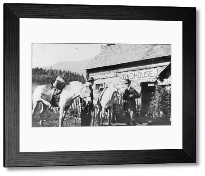 Framed Print : Frank G. Carpenter on the right, between c1900 and 1916. Creator: Unknown Framed Print : Frank G. Carpenter on the right, between c1900 and 1916. Creator: Unknown