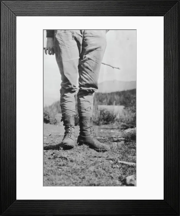 Framed Print : Feet of George A. Parks, between c1900 and 1916. Creator: Unknown Framed Print : Feet of George A. Parks, between c1900 and 1916. Creator: Unknown