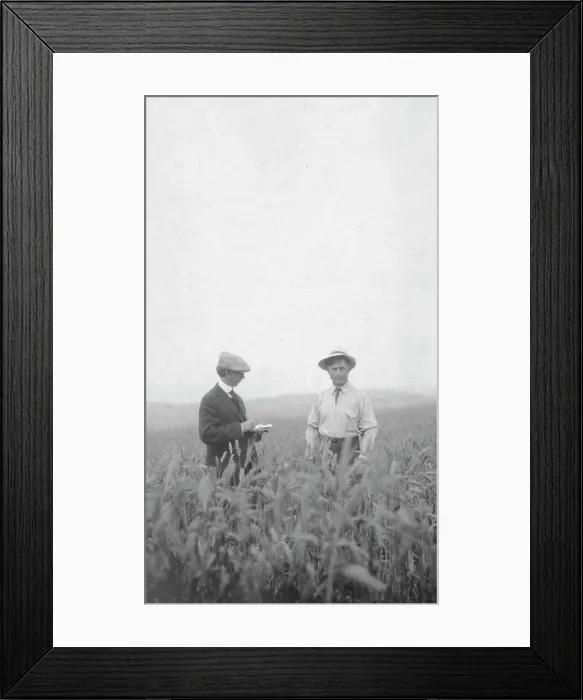 Framed Print : Frank G. Carpenter at an experimental farm, between c1900 and 1916. Creator: Unknown Framed Print : Frank G. Carpenter at an experimental farm, between c1900 and 1916. Creator: Unknown