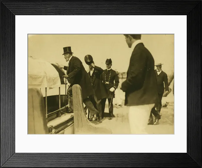 Framed Print : Serge Witte going on board Mayflower, 1905. Creator: Unknown. Serge Witte going on board Mayflower, 1905. Creator: Unknown Framed Print : Serge Witte going on board Mayflower, 1905. Creator: Unknown. Serge Witte going on board Mayflower, 1905. Creator: Unknown