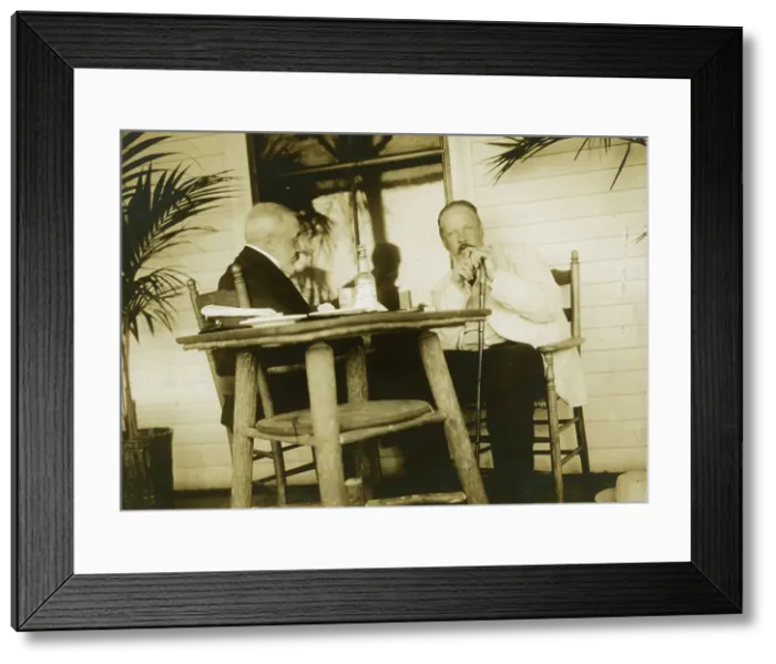 Framed Print : Serge Witte and Baron Rosen in palm garden at the Wentworth Hotel, 1905. Creator: Unknown Framed Print : Serge Witte and Baron Rosen in palm garden at the Wentworth Hotel, 1905. Creator: Unknown