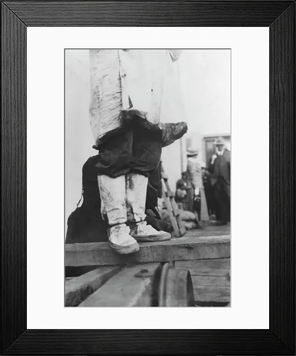 Framed Print : On a dock in Nome, between c1900 and 1916. Creator: Unknown Framed Print : On a dock in Nome, between c1900 and 1916. Creator: Unknown