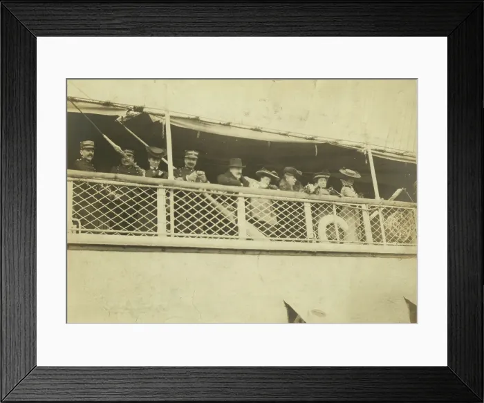 Framed Print : Departure of Baron de Rosen from Yokohama, c1904. Creator: Unknown Framed Print : Departure of Baron de Rosen from Yokohama, c1904. Creator: Unknown