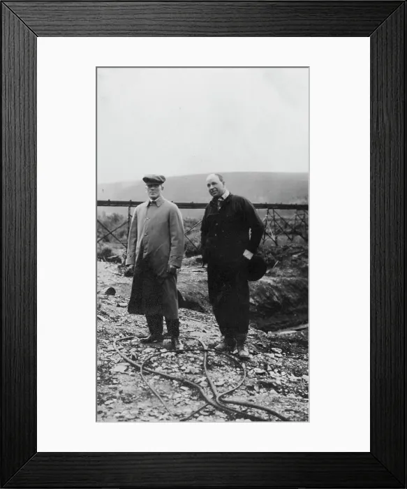Framed Print : Two men outside, between c1900 and 1916. Creator: Unknown Framed Print : Two men outside, between c1900 and 1916. Creator: Unknown